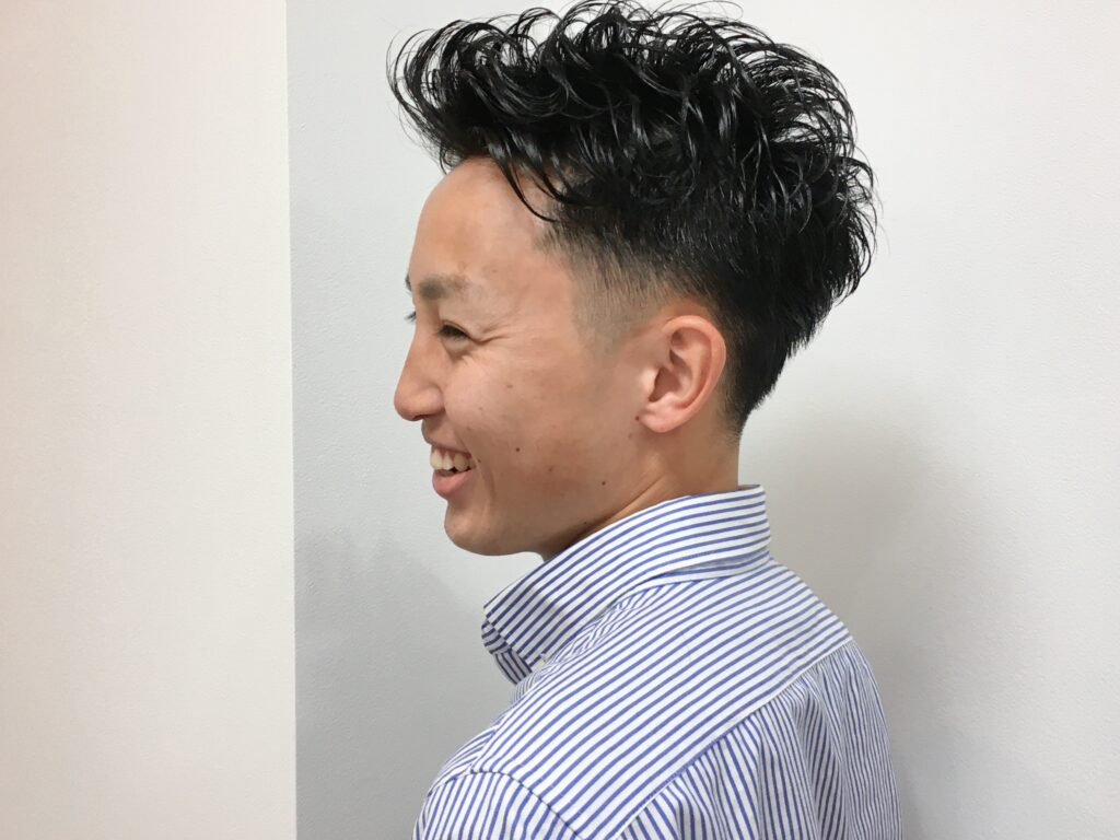 かきあげパーマ ベリーショート Plust Hair プラストヘアー 八王子市横山町のヘアサロン